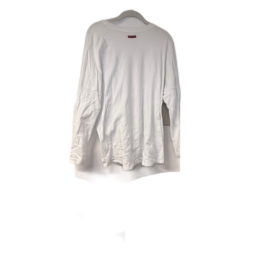 Hard Tail White Long Sleeve Tee Relaxed Fit